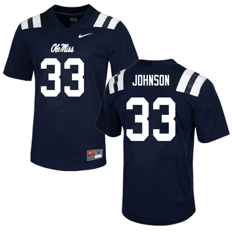 Cedric Johnson Ole Miss Rebels NCAA Men's Navy #33 Stitched Limited College Football Jersey QIE4258OC